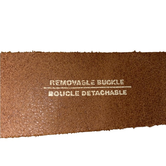 Y2K Great American Pewter Virgin Mary
Buckle & white crackle leather Belt - Picture 4 of 10